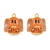 304 Stainless Steel Enamel Pendants SA-CBA033B-01G-03-1