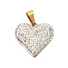 201 Stainless Steel Clay Pendants STAS-R166-02B-G-1