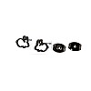 201 Stainless Steel Stud Earrings FS-WGB18B1-12-3