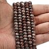 Natural Red Line Jasper Beads Strands G-Z111-A48-2