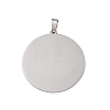 Non-Tarnish 304 Stainless Steel Pendants STAS-C063-02P-2