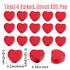 4 Strands Dyed Synthetic Turquoise Heart Beads Strands G-SC0002-61B-2