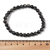 Natural Larvikite Bead Stretch Bracelets BJEW-K212-A-046-3