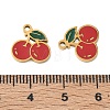 Fruit 304 Stainless Steel Enamel Pendants SA-CBA49D2-11G-11-3