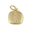 Rack Plating Brass Micro Pave CLear Cubic Zirconia Charms KK-E110-14G-I-1