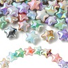 70Pcs UV Plating Rainbow Iridescent Acrylic Beads PACR-CJ0001-30-1