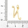 Brass Micro Pave Clear Cubic Zirconia Pendants CU-CBA7939-01N-G-3