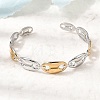 Two Tone 304 Stainless Steel Mariner Chain Cuff Bangles for Women SA-CBA82C8-07GP-1