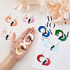 9 Sets 9 Colors Moon & Star & Cat Resin Asymmetrical Earrings EJEW-FI0002-35-3