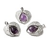 Natural Amethyst Teardrop Pendants X-KK-K331-02P-08-1