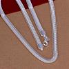 Popular Silver Color Plated Brass Herringbone Chain Necklaces For Men NJEW-BB12741-22-2