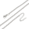 2.5MM Brass Ball Chain Necklaces NJEW-K312-01P-4