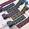 12.25M 7 Colors Ethnic Style Polyester Ribbons OCOR-FG0001-23-5