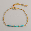 Natural Turquoise Beads Link Bracelets AL8612-7-1