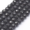 Natural Obsidian Beads Strands G-P335-14-6mm-1