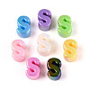 UV Plating Opaque Acrylic European Beads OACR-M027-03S-2