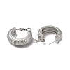 304 Stainless Steel Thick Hoop Earrings EJEW-Z022-03P-2
