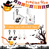 12Pcs 2 Colors Halloween Theme Cute Cartoon PVC Ghost Pendant Keychain with Bell Charm KEYC-CP0001-15-2