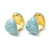 Brass Enamel Hoop Earrings EJEW-P333-06G-6