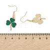 Clover Alloy Enamel Dangle Earrings EJEW-JE06939-4