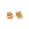 Brass Micro Pave Clear Cubic Zirconia Beads KK-P340-30G-2