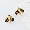 304 Stainless Steel Enamel Stud Earrings for Women RM0319-9-1