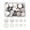 Craftdady 150Pcs 5 Styles 316 Surgical Stainless Steel Lace Edge Bezel Cups STAS-CD0001-09-9