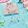 240Pcs 8 Colors Crackle Transparent Glass Beads GLAA-TA0004-19-5