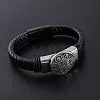 Punk Braided PU Leather Cord Bracelets CP2156-2-2