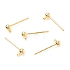 Brass Ball Stud Earring Post KK-C024-19G-1