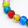 Handmade Silver Foil Glass Lampwork Round Beads Strands X-FOIL-L008-04-10mm-1