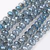 Electroplate Glass Beads Strands GLAA-K027-FR-A03-1