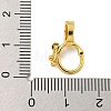 Rack Plating Round Ring Brass Micro Pave Clear Cubic Zirconia Twister Clasps KK-F876-07G-01-3