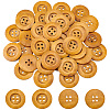 Olycraft 40Pcs Wood Buttons BUTT-OC0001-53A-1