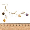 Hollow 316 Surgical Stainless Steel & Gemstone Dangle Earrings for Women EJEW-JE07505-6