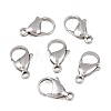 Tarnish Resistant 304 Stainless Steel Lobster Claw Clasps X-STAS-G035-H-4