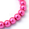 Baking Paint Pearlized Glass Pearl Round Bead Strands LS-HY-Q330-8mm-10-2