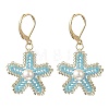 Brass Seed Glass Beads Leverback Earrings EJEW-MZ00759-02-3