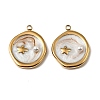 304 Stainless Steel Enamel Pendants STAS-I371-04G-01-1
