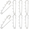 30Pcs Iron Brooch Findings IFIN-SC0002-10B-P-1