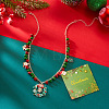 Christmas Theme Alloy Rhinestone and Enamel Pendant Bib Necklaces FS-WGE4CD5-02-1