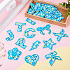 2 Sets Polyester Embroider Self-adhesion Thread Iron on/Sew On Patches PATC-TA0001-54A-8