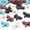 20Pcs 4 Colors Synthetic Turquoise Dyed Horse Beads G-TA0003-17-3