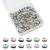 240Pcs 12 Colors Brass Grade A Rhinestone Spacer Beads KK-YW0002-34S-2