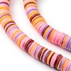 Handmade Polymer Clay Beads Strands CLAY-R089-8mm-T007-5