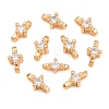 SHEGRACE Brass Micro Pave Cubic Zirconia Connector Charms XGRQ5K992-833G-A-1
