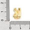 Brass Micro Pave Clear Cubic Zirconia Initial Spacer Bars KK-E802-34G-K-3