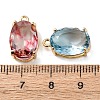 Brass Glass Charms KK-Z141-08G-3