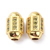 Brass Micro Pave Cubic Zirconia Beadsong-Lasting Plated ZIRC-P089-24B-G-3