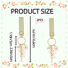 2Pcs Alloy Enamel Sakura Pendant Keychain HJEW-CP0001-12-2